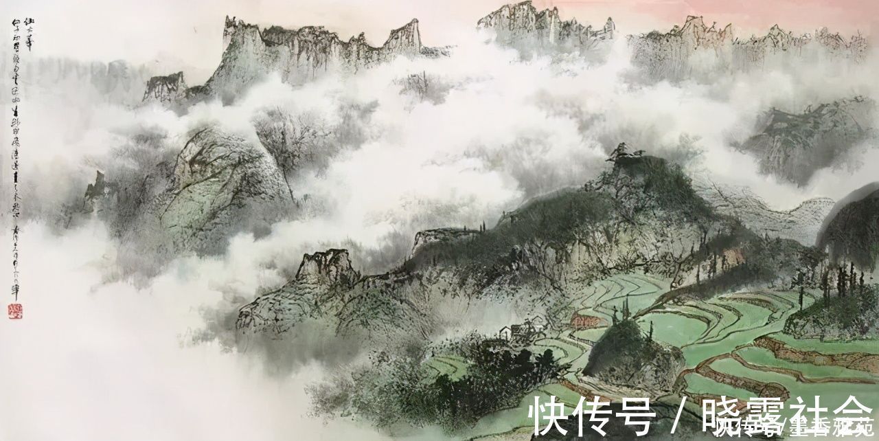 山水画$当代国画大师黄纯尧精品山水画作品欣赏