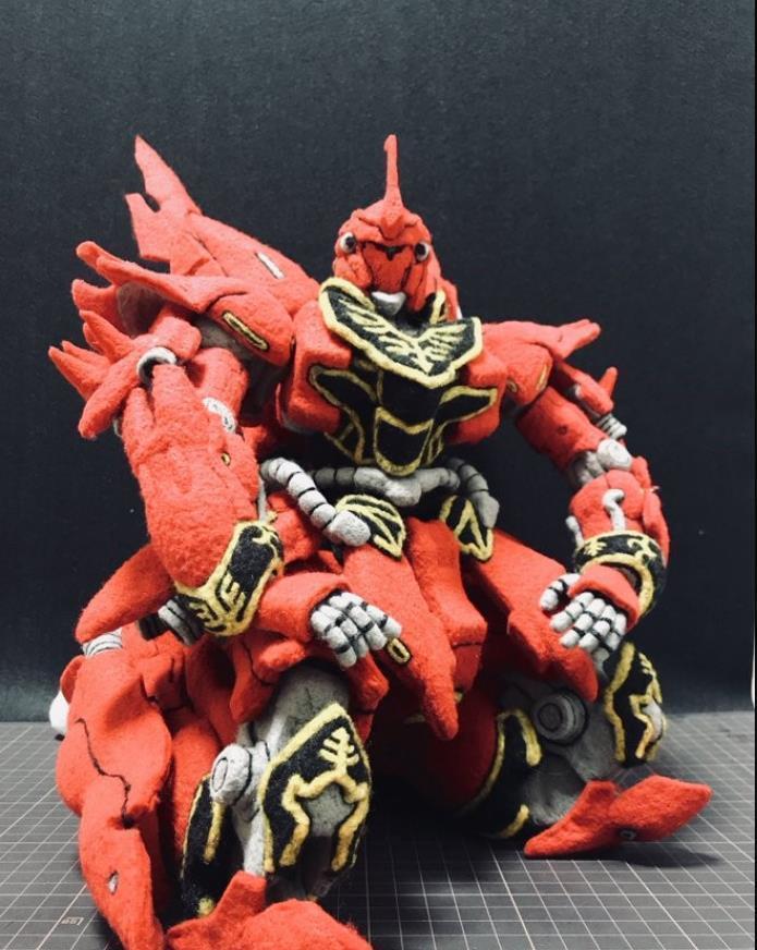 毛垫|大神用毛垫制作高达手办,成品后吓坏观众,网友500我要了