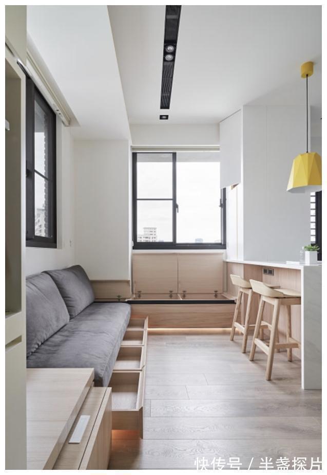 空间|40㎡两房一厅,全屋打满柜子,称得到上小户型“教科书”式设计!