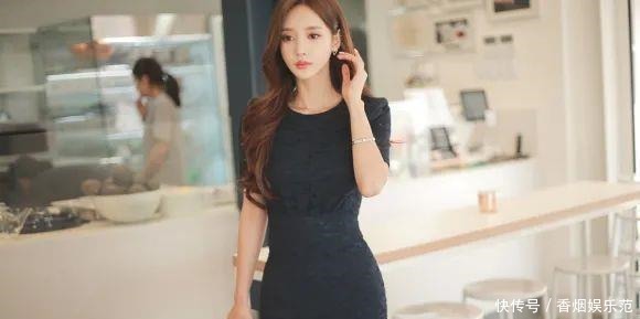 美人鱼|美女鉴赏:樱絮刺绣雕花藏蓝美人鱼尾裙