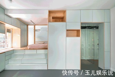 设计师|国外35㎡公寓,设计师脑洞大开,还是头一次见,储物空间真是一绝