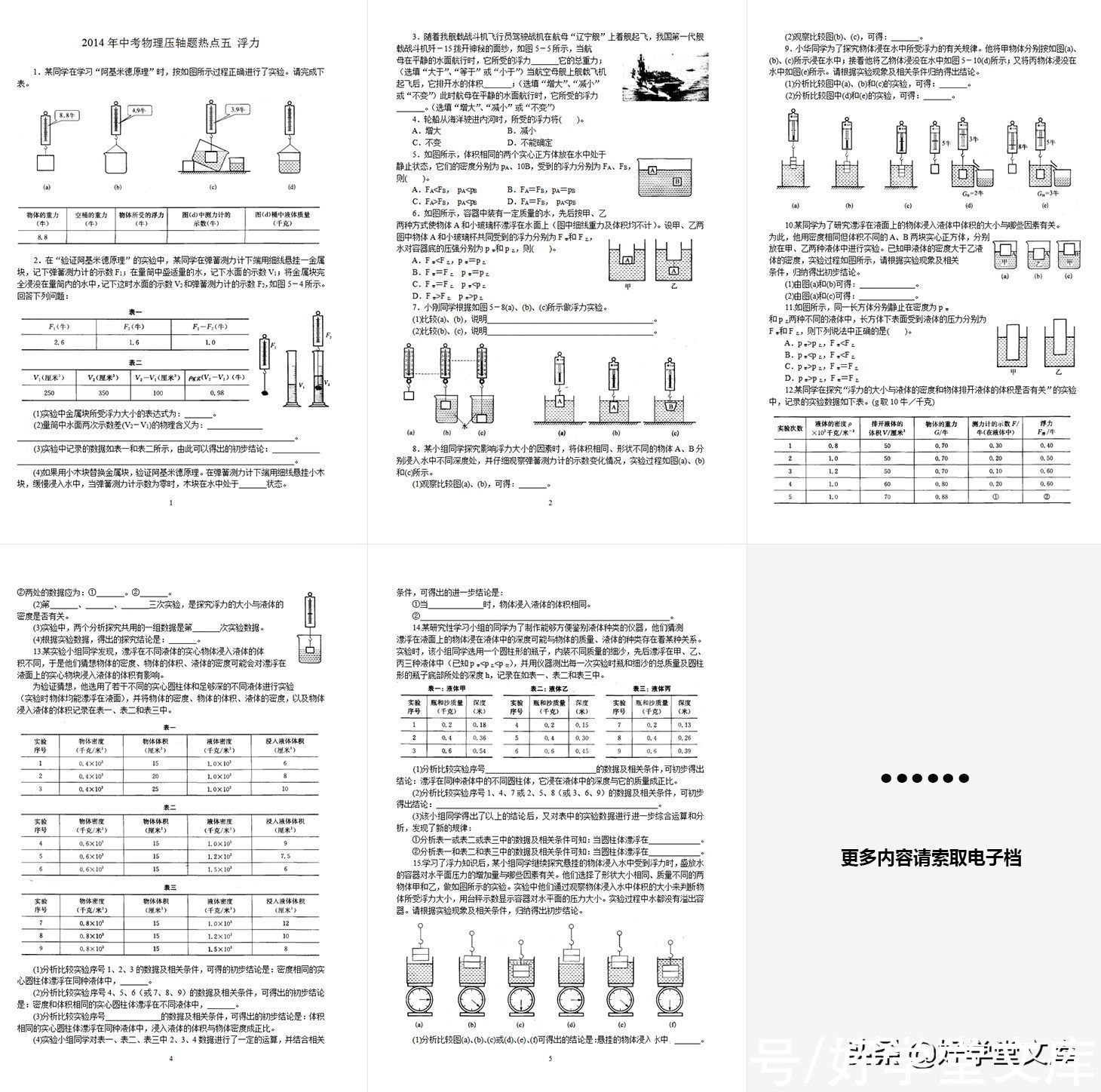 物理|中考物理压轴题热点：13个专题98页，考前提优必选