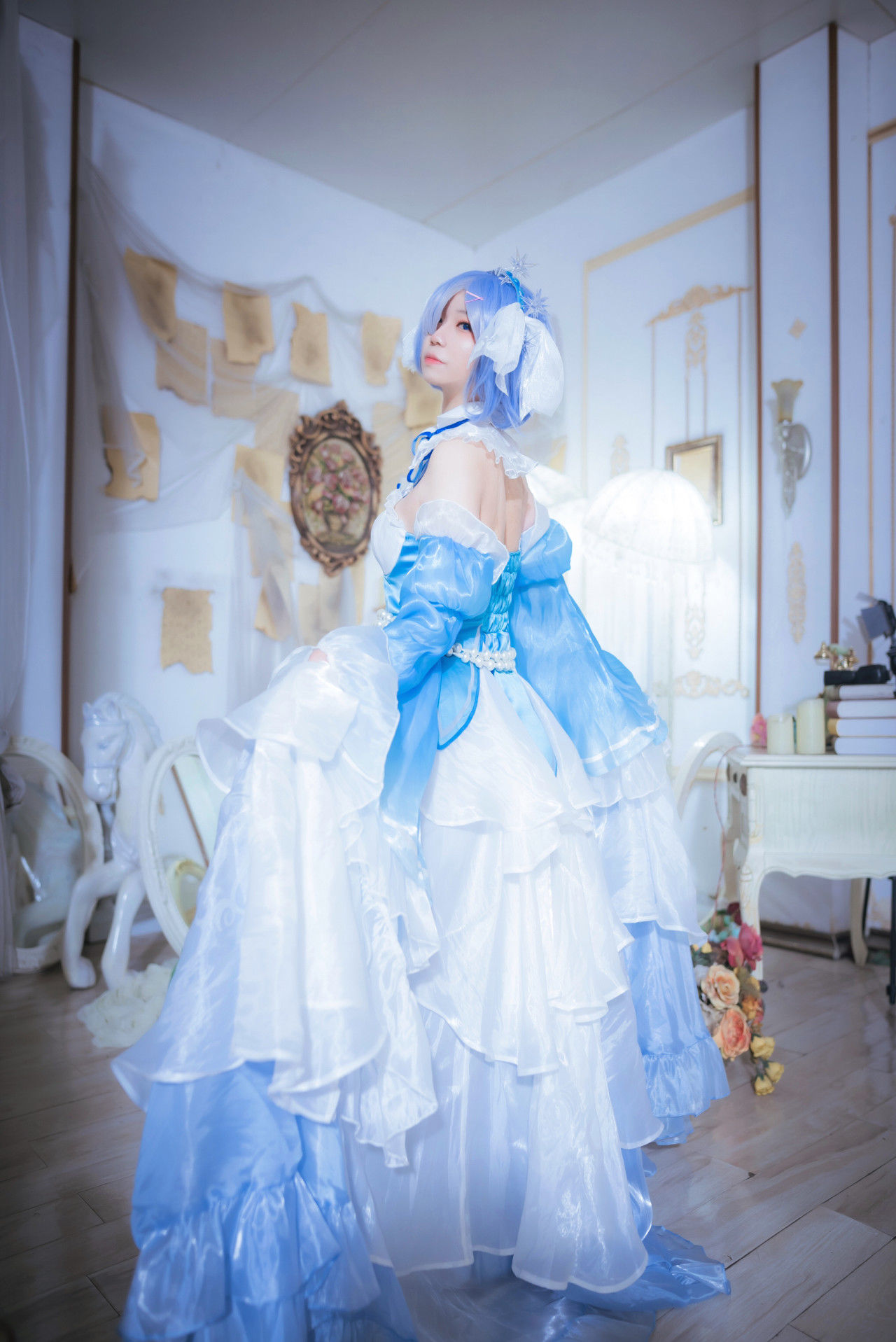 蕾姆|从零开始的异世界蕾姆的冰晶礼服cosplay