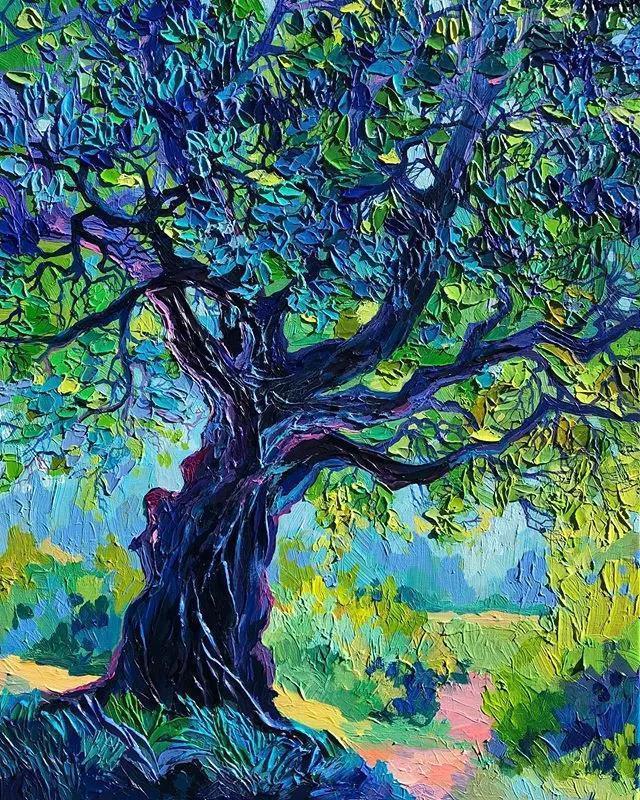 艺术@美女画家AnastasiaTrusova独特的艺术大胆厚重颜料给你不同的感受