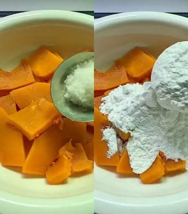 家庭小吃制作,外酥里糯的南瓜饼,美味的一款