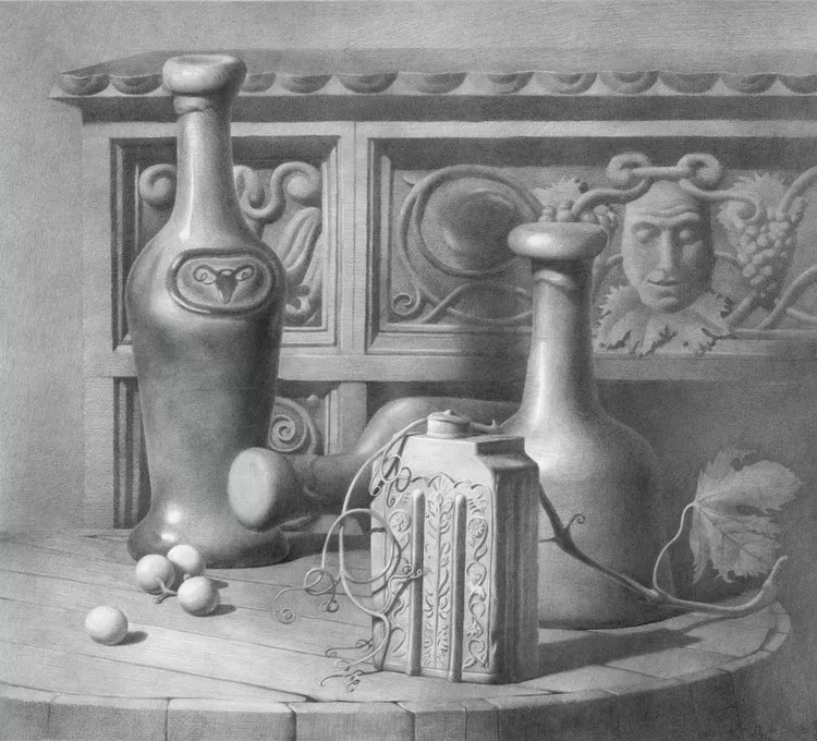 素描#乌克兰画家丹尼斯·切尔诺夫-头像、静物素描