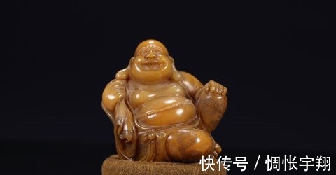 寿山!晚清 寿山田黄石“罗汉”摆件