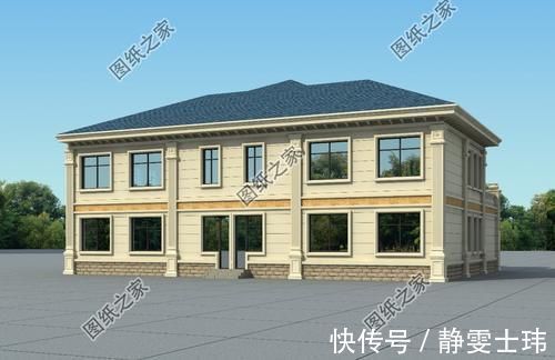 别墅|农村两户连体二层别墅,省钱又省力,两家人齐聚一堂