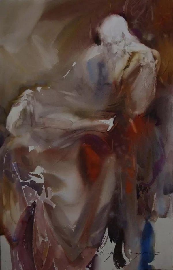 斯拉瓦@水墨韵味,乌克兰艺术家斯拉瓦·普里切德水彩人物作品欣赏