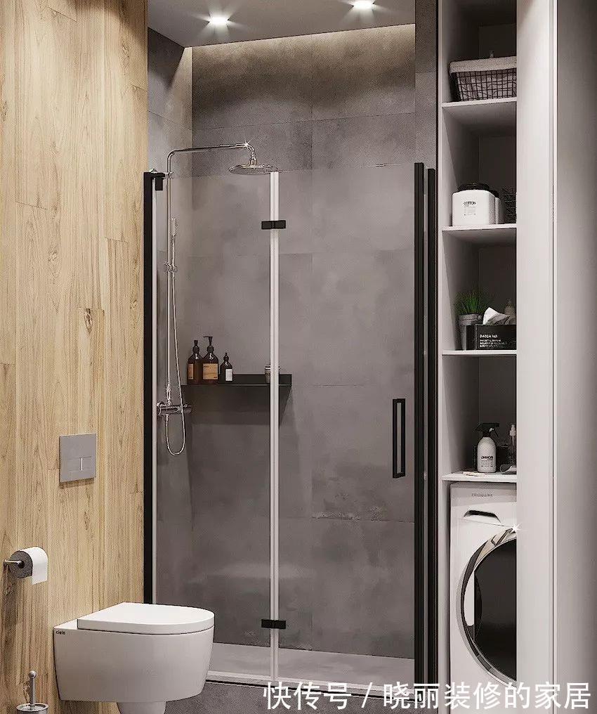 卫生间|5㎡的卫生间怎么放洗衣机？看完就知道了！