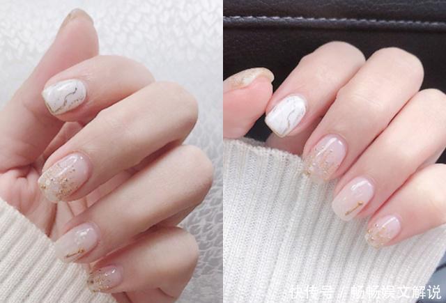 无名指|小清新宝藏美甲分享,甜而不腻又显白,男人都爱的配色