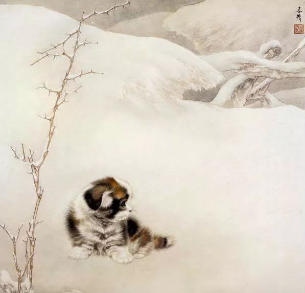 代表作品@米春茂笔下的猫,趣萌可爱,稚气童真