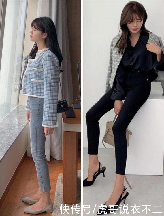 看似低调普通的小脚裤，搭对了原来这么时髦洋气，一裤多穿好实用