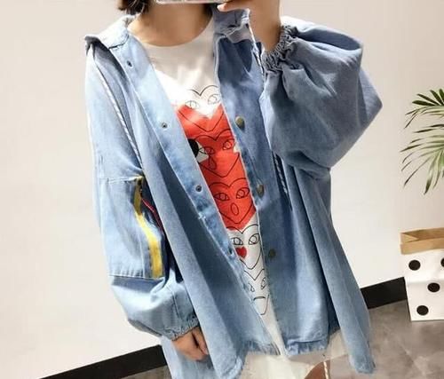 气质|怕自己不够靓？穿了件韩版牛仔外套，让你秒变气质佳人！！