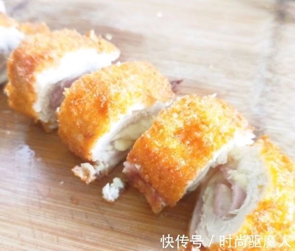 美味|教你在家做超级美味的芝士鸡肉卷，外皮酥脆流行馅，芝士控的福利