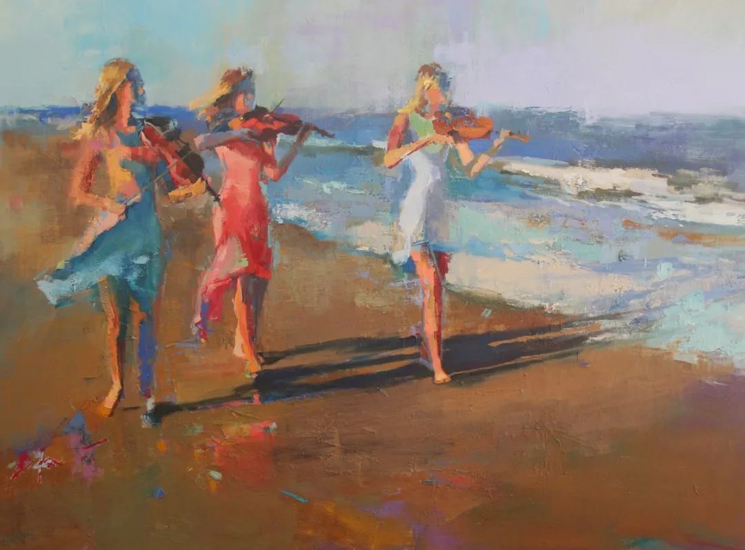 笔力独到，气势如虹，看看这二位的油画