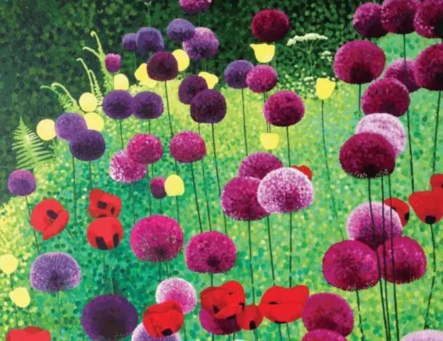 l她的画只用点,点了11年,点出了美到窒息的花园!