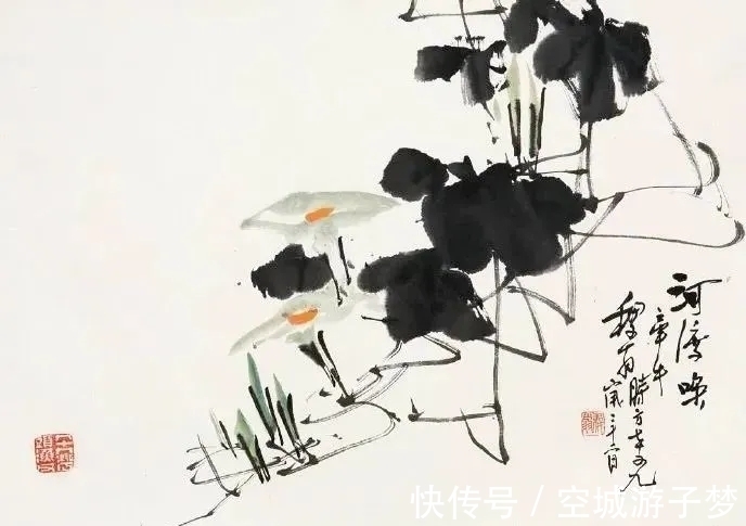 写意花鸟画@寥寥几笔好传神,莫把繁枝扰性灵|黄稷堂大写意花鸟