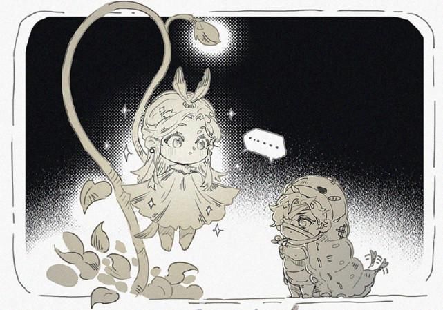 《天官赐福》灰灰画的新设定,花城是个蝴蝶精,谢怜的种类好萌!