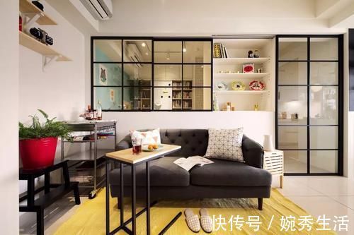 二居室|56平的小户型二居室,把餐厨结合,次卧还藏了起来