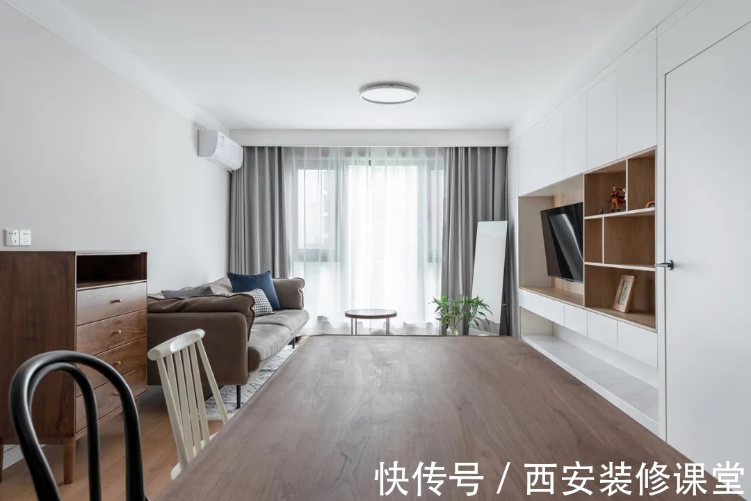 餐厅|90㎡两室简约,超级收纳不过时