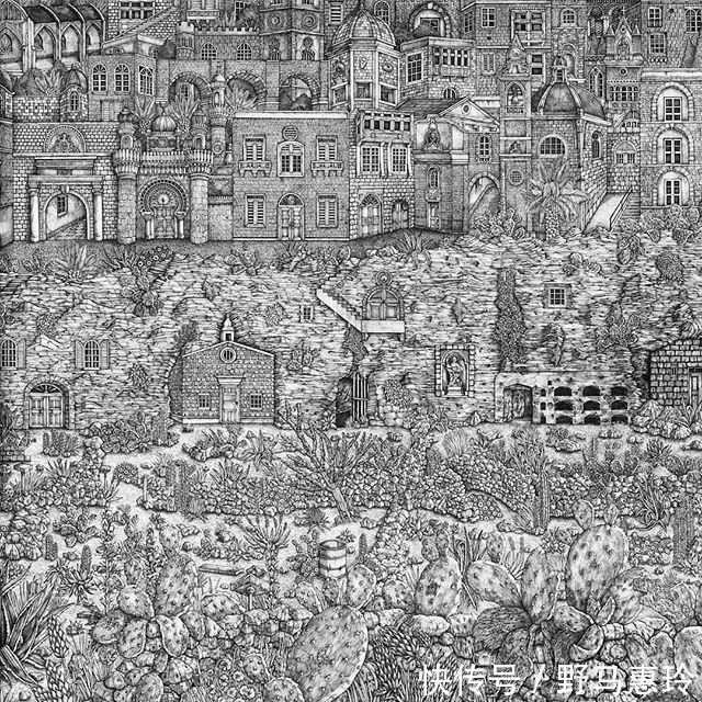 景观#一幅画用掉上百支笔,看到最后成果这么震撼,也就不觉得心疼了