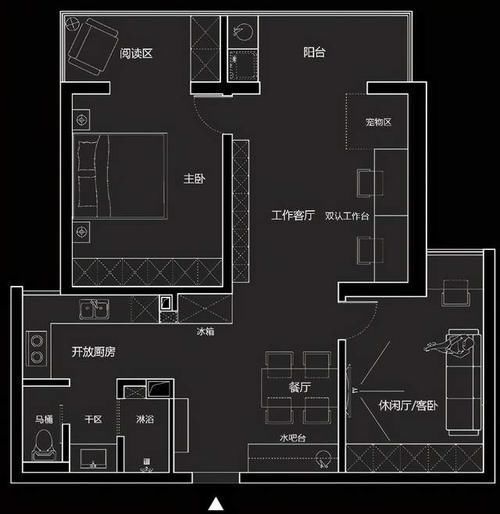 主卧|去客厅化设计,不铺地板不铺砖,100㎡的家反而更时尚大气