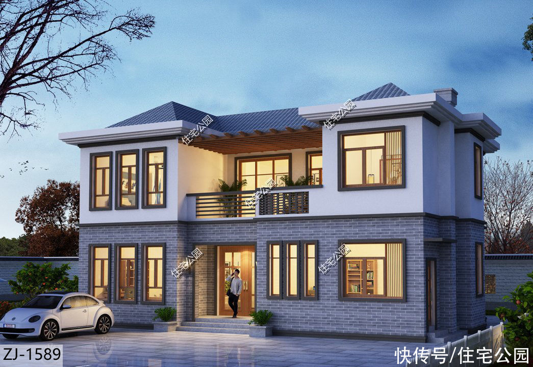 露台|谁说农村别墅一定要有罗马柱?看看这10套户型,每套颜值都很高