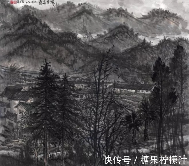 何杰$国画新锐|他的山水画笔力骄劲,墨色浓重,恰如岭南热烈的天气