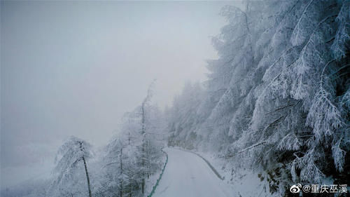 美如画|巫溪文峰雪景云海美如画