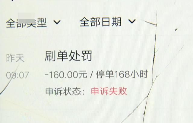 罚款|顾客分8次下单 骑手被判定刷单被罚款封单 骑手：申诉无效很冤枉