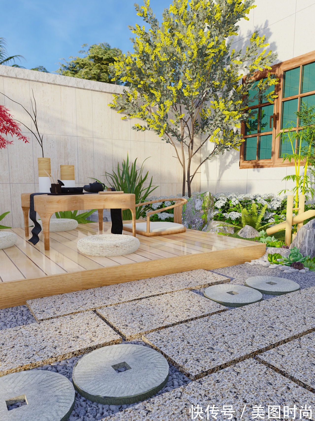 花园|30㎡上下庭院如何设计?这种精致的治愈系现代风小花园,太好看啦