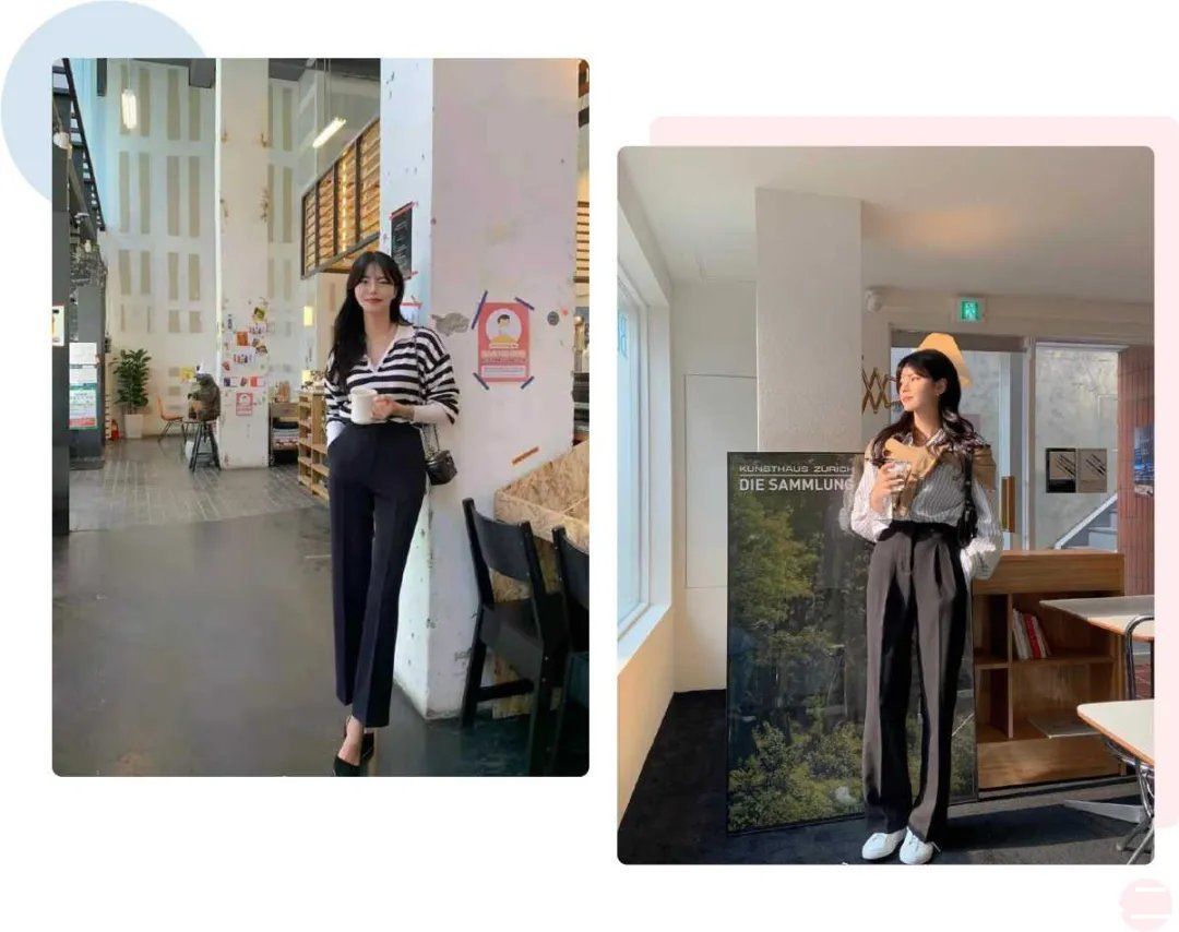 韩系博主的穿搭：一种是精致温柔风，另一种是青春校园休闲风