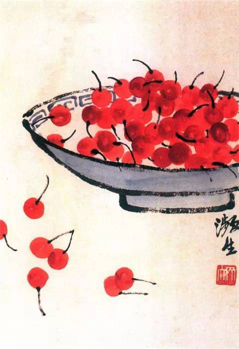 石榴|齐白石笔下的蔬果,令人垂涎欲滴!