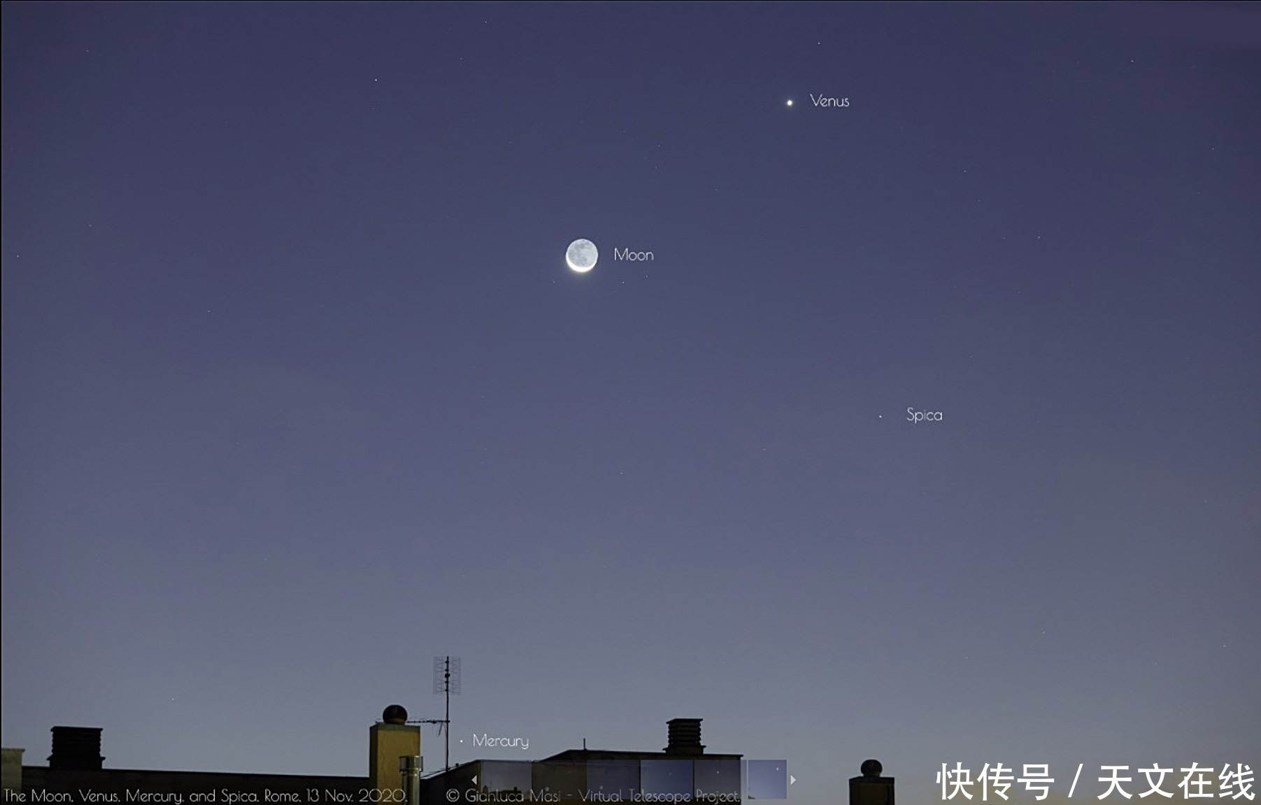 室女座 5月22日和23日,相互辉映,角宿一伴月