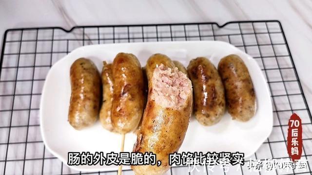 脆皮肠在家就能做，Q弹爆汁无添加，每根成本不到一块钱