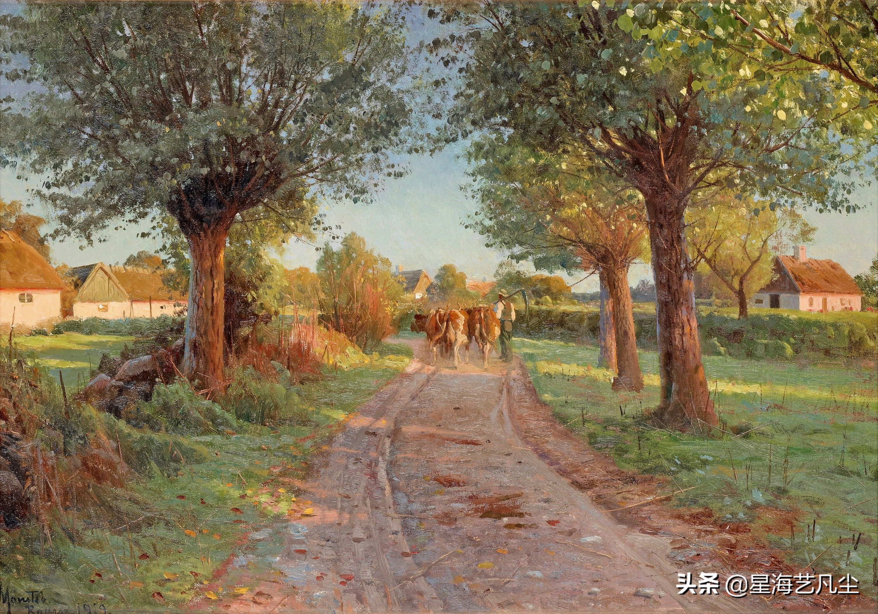 透视|丹麦油画大师，佩德·莫克·蒙森德乡村油画风景作品鉴赏