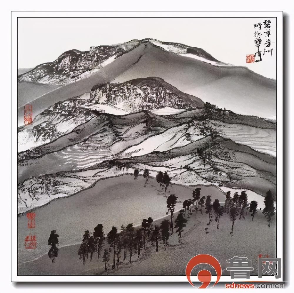  山水画|心游云山 道成万象 走进时振华的青墨山水画