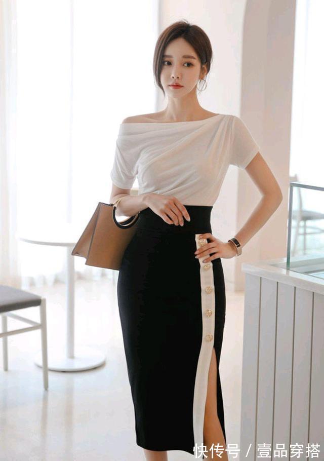 抹肩|女神孙允珠高清时尚搭配:奶白柔纱丝滑高雅贵气抹肩裙