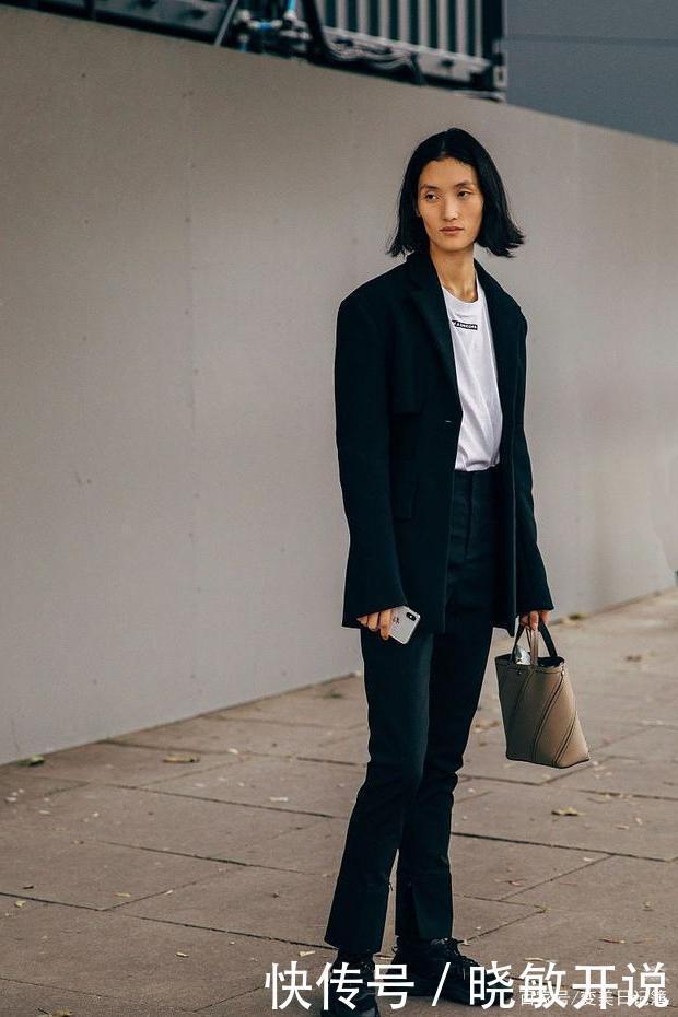 初冬火了一种穿搭,叫“西装+直筒裤”,简约优雅又高级