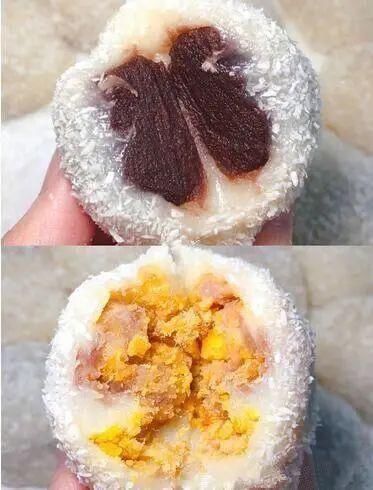 椰丝|糯米粉+红豆沙+牛奶，做出香甜美味的糯米糍，不用水，不用煎