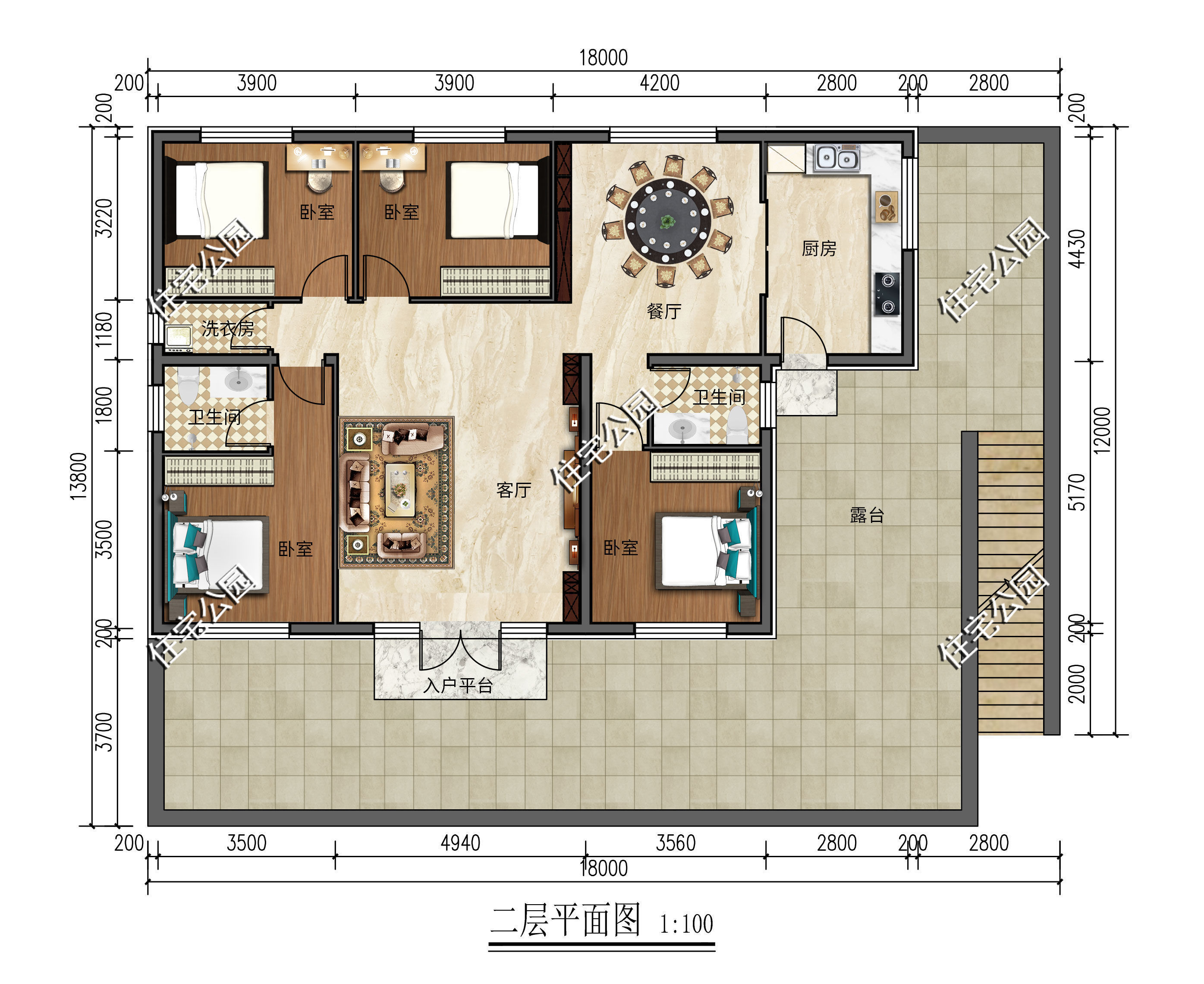 实用|开店赚钱做生意，18×12米商住两用房，农村这样建房经济又实用