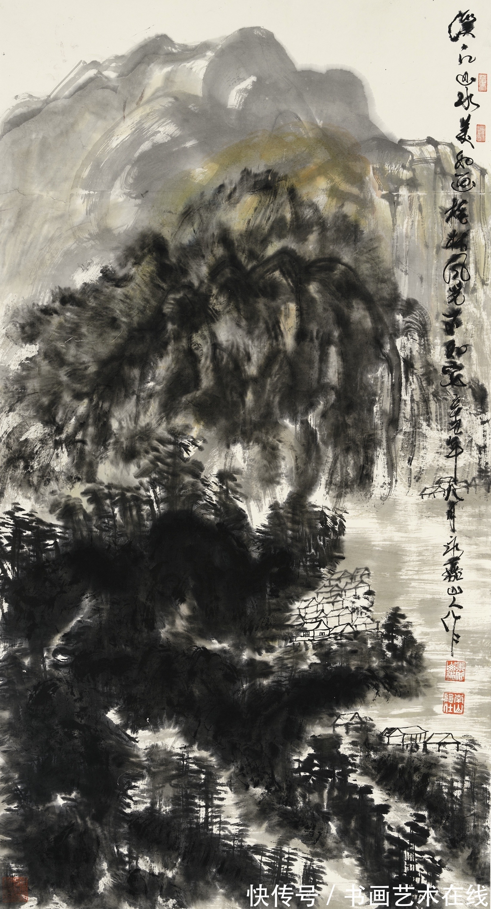 墨画#中国当代山水画大师朱祖国|用有限的笔墨、描绘祖国万里江山