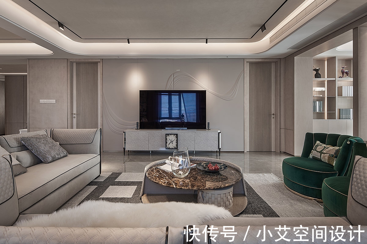 新颖|243㎡大平层软装设计,带给人时尚新颖的感觉!