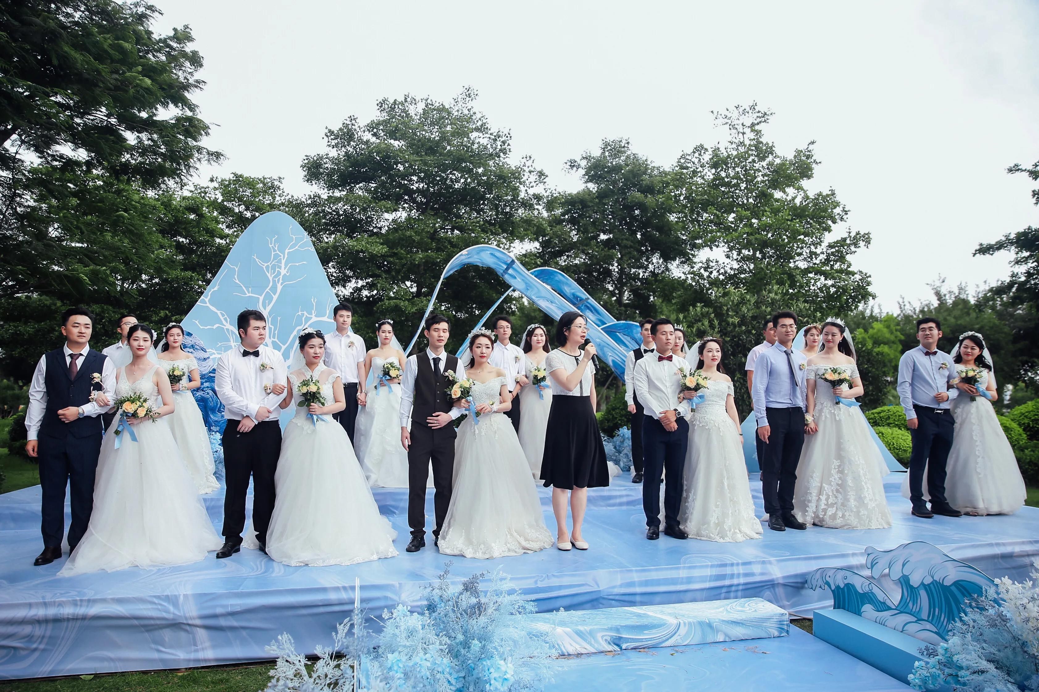 沈瑶|11对新人浪漫宣誓！厦门市海沧区上演集体婚礼