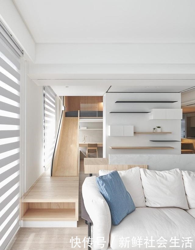 走廊|这是我见过最干净的家,将卧室悬空,完工堪比多间房,太实用了!