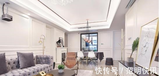 玻璃门|115㎡美式轻奢住宅,沉稳华丽大气,还有这么大的衣帽间!