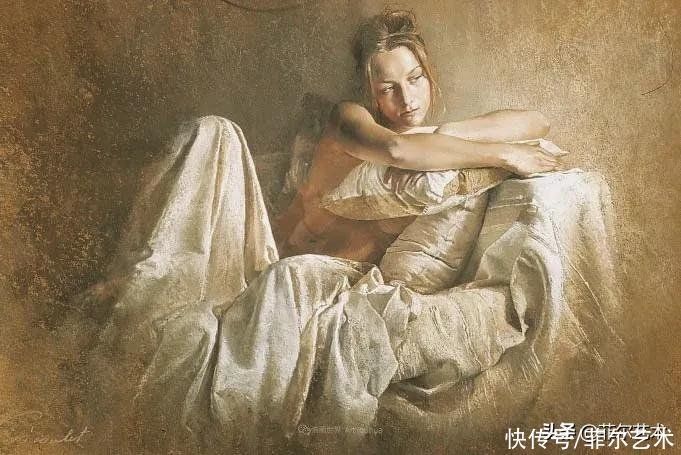 艺术学院$法国女粉彩大师,描绘的女性之美,细腻柔和