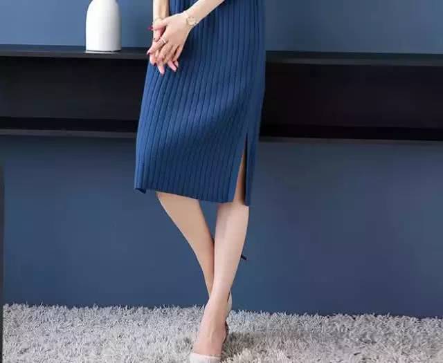 针织连衣裙 新发现一种叫毛衣裙,秋可单穿、冬可内搭,70后女人穿超美嫩