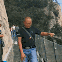 |搞笑GIF:小家伙的招式挺不错的,大哥是演员出身么?